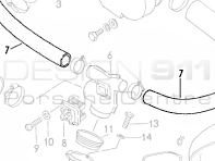 Footwell Blower Hose. Porsche 911 1974-85